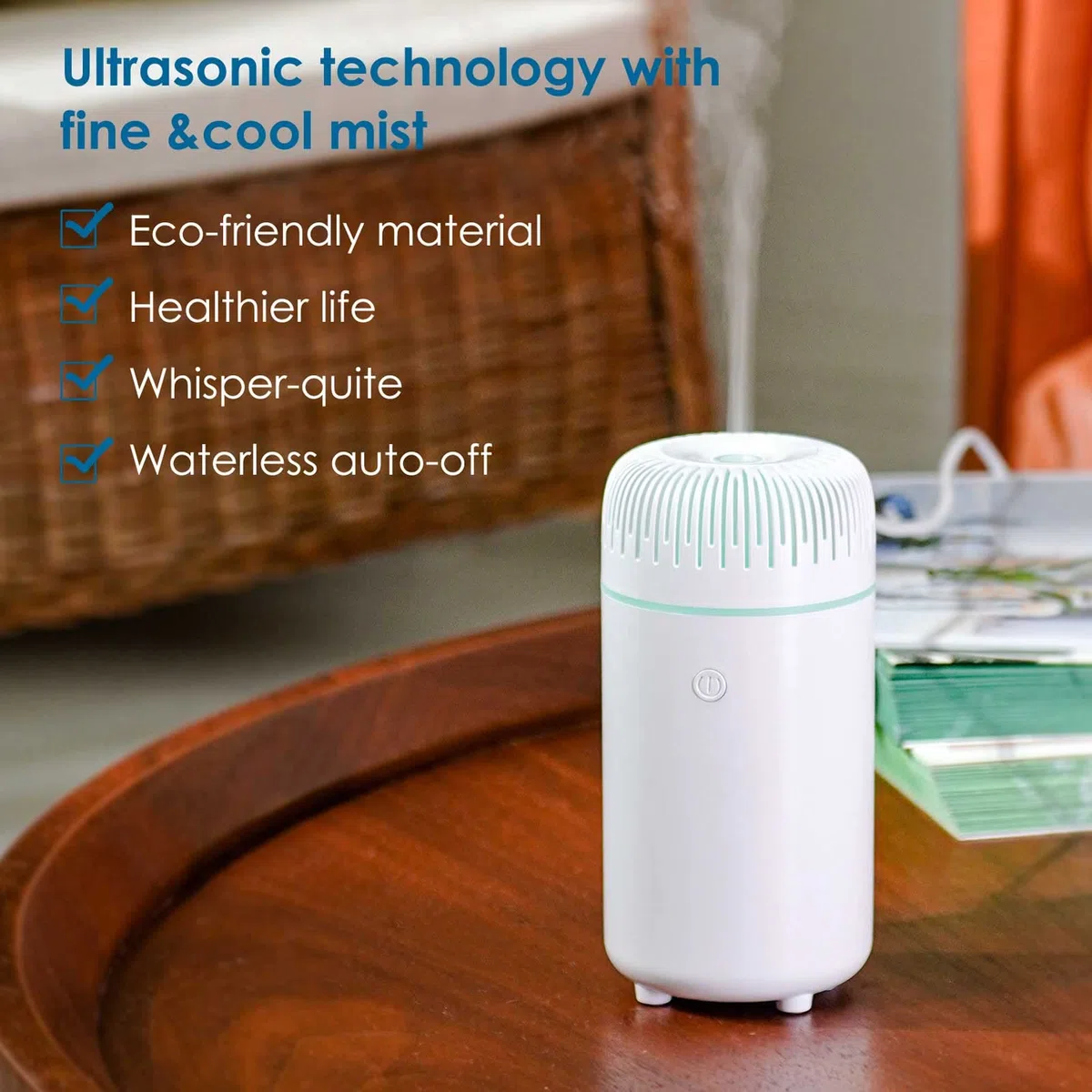 Diffusore per auto umidificatore USB aromaterapia olio essenziale deodorante USB nebbia fredda mini diffusore portatile per auto, casa, ufficio, camera da letto (bianco)