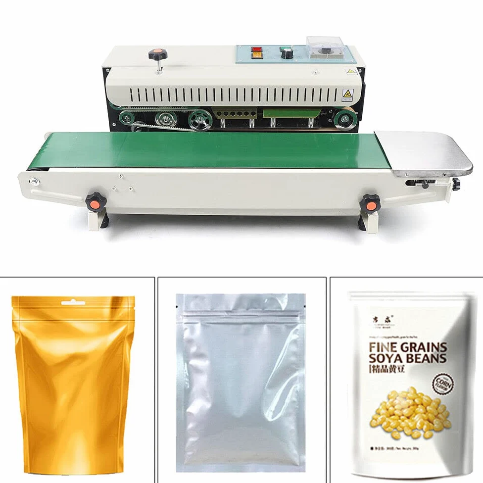 Macchina automatica di sigillatura continua FR-900 Length Unconstrained Sigillatrice Impostazione Saldatrice stagnola Orizzontale Continuo Sacchetto di Plastica Sigillatura Macchina