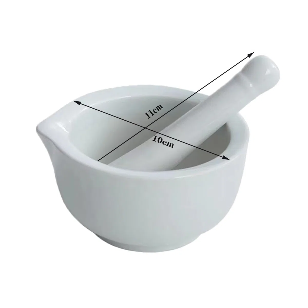 Pestello e Mortaio, Mortaio con Pestello Set di mortaio e pestello 10 cm, mortaio con pestello per spezie, noci, pepe o erbe, mortaio in porcellana, lavabile in lavastoviglie