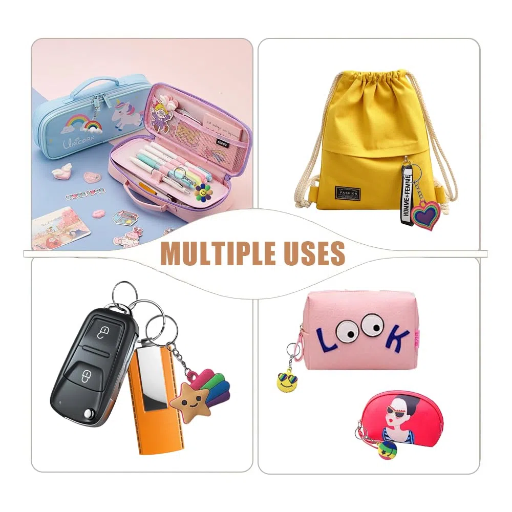 36 Pezzi Portachiavi Arcobaleno Portachiavi Bambini Gadget Silicone per Regalini Festa Compleanno Bambini,Porta chiavi Decorativo de Zaino,Regalini per Alunni