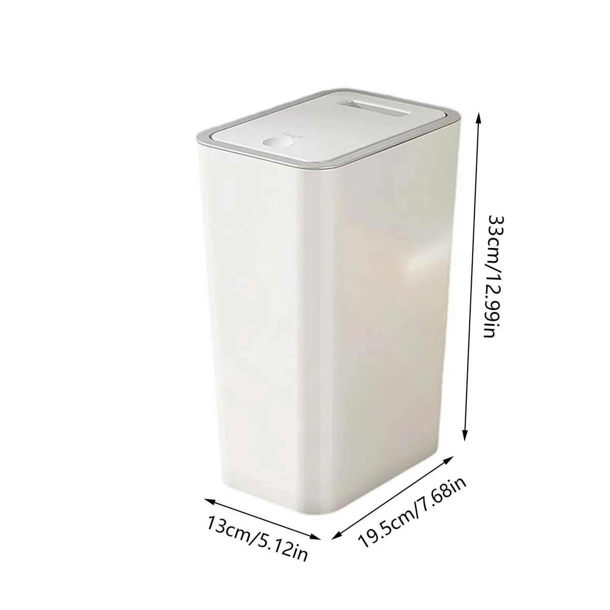 Generico Slim Cesth lattina - 10 litri piccoli, da bagno con coperchio | Cestino per contenitore imbottito che blocca gli odori, cestato di scarto compatto per bagno Dorm sul