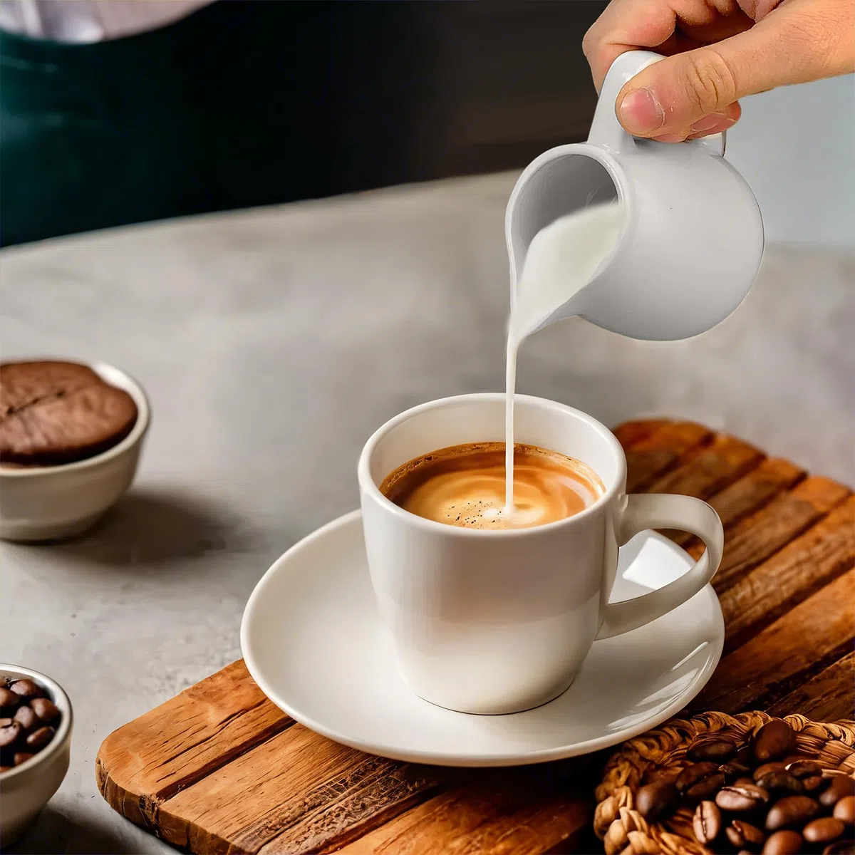 Sicignano | Lattiera Extra Grande in Porcellana Bianca 610 ml – Perfetta per Latte o Bevande Calde per più Persone – Accessorio Versatile e Resistente per Catering e Ristorazione