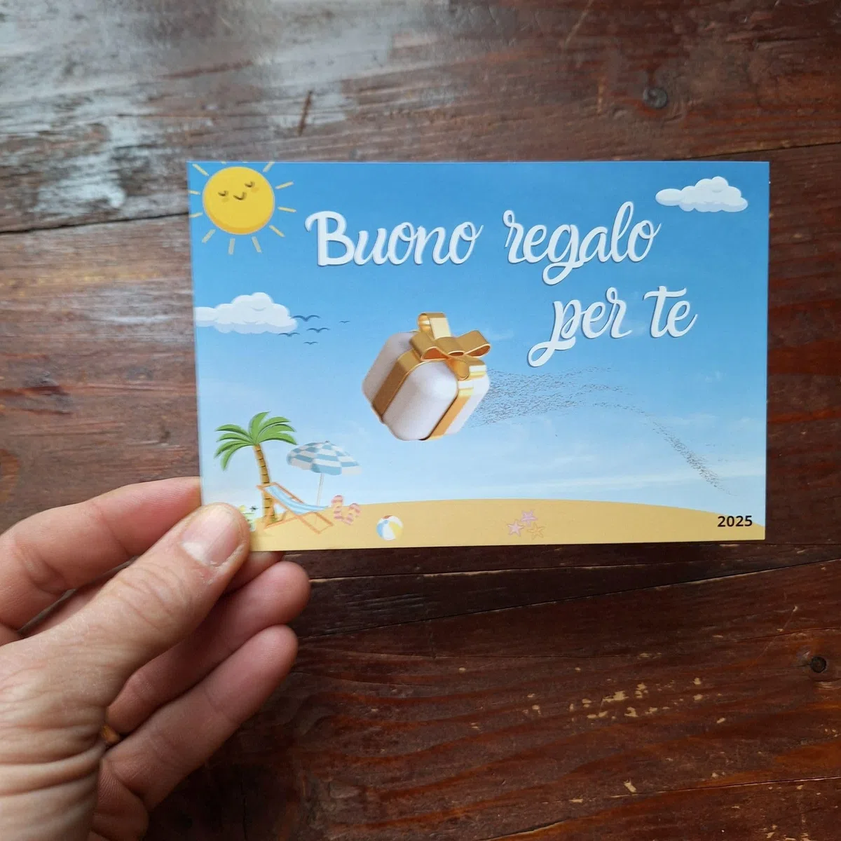 50 Buoni regalo coupon voucher idea originale da compilare per negozi di ogni tipologia formato cm 15x10,5 in cartoncino plastificato gift card SUMMER