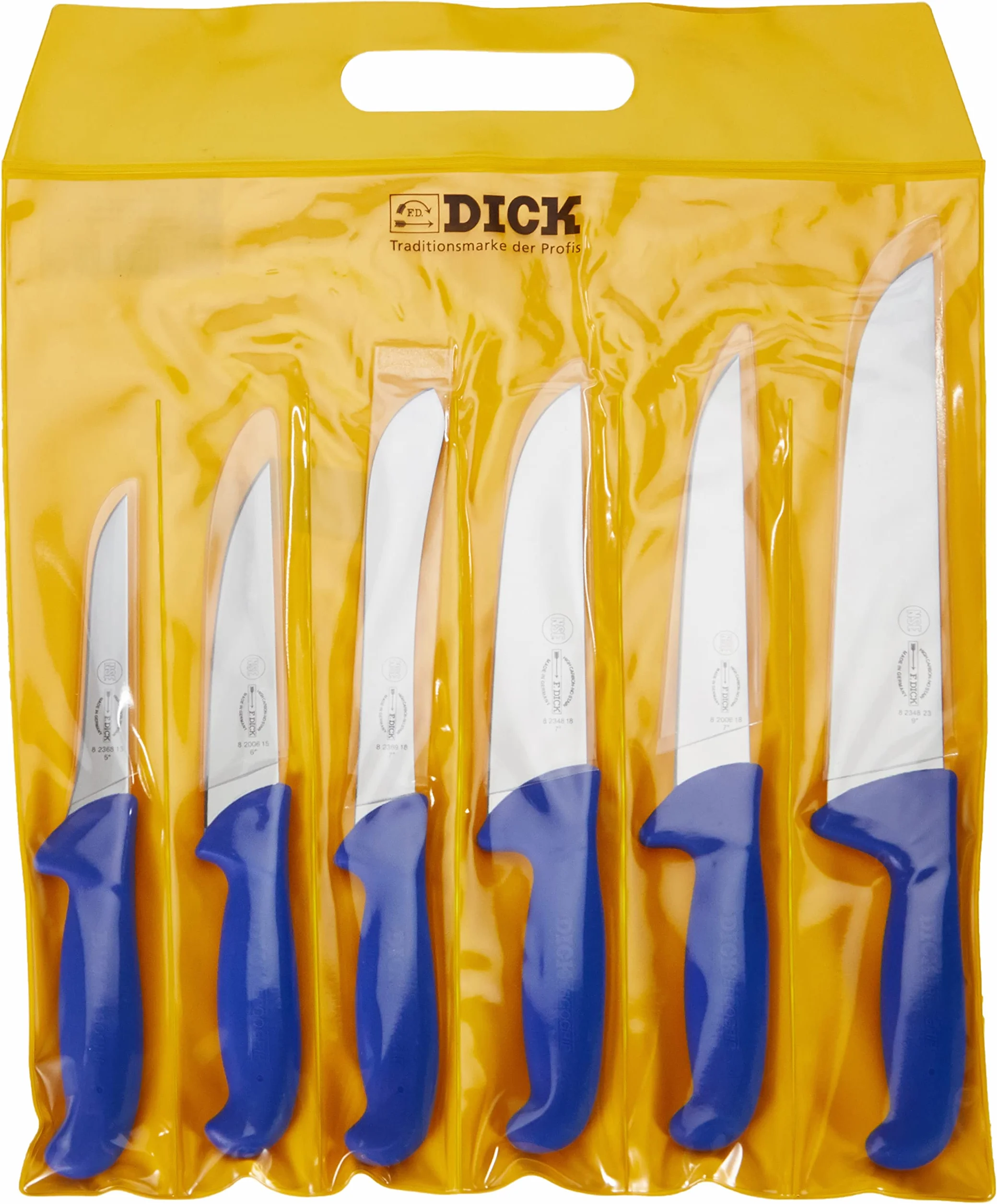 F.DICK Set di coltelli ErgoGrip coltello Francese, scimitarra, coltello per disossare