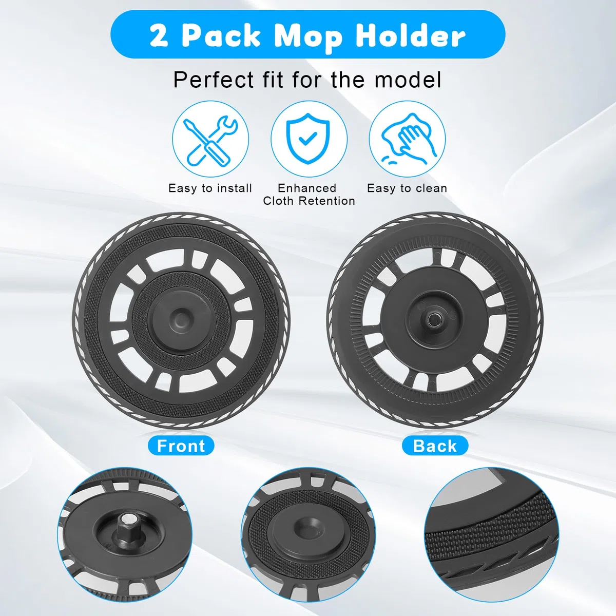4 Panni Mocio con 2 Supporti di Ricambio per Dreame L10S Pro Ultra Heat / L10S Ultra Gen 2 / L20 Ultra Accessori / L40 Ultra / X40 Ultra / X40 Master Ultra, Supporto di Ricambio Riutilizzabile