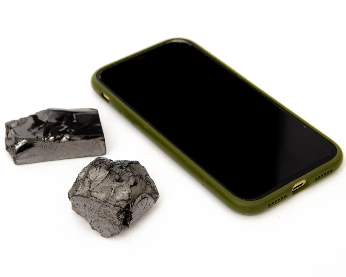 Igox Eleganti pietre di shungite – Autentiche Elite Shungite guarigione acqua – 60 grammi taglia XXL