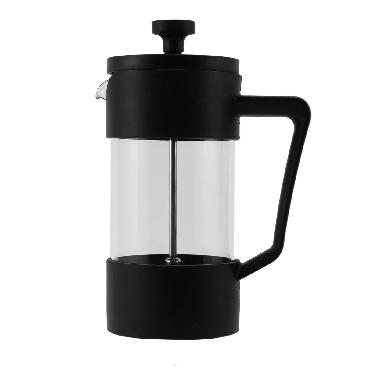 Macchina per caffè e tè French Press, Pressa per caffè nel Vetro Borosilicato Addensato Antiruggine e Lavabile nel Lavastoviglie, Nera