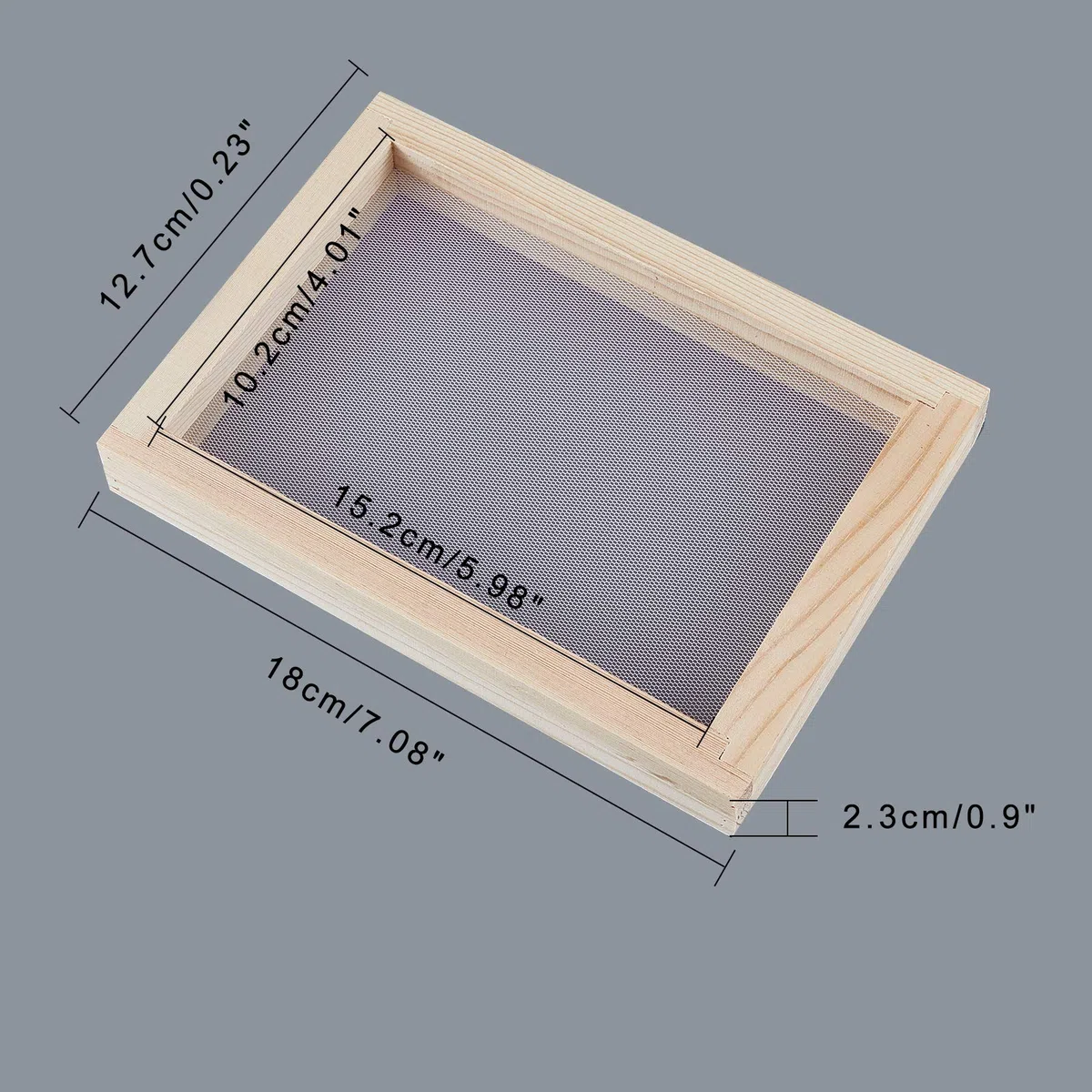 SUPERFINDINGS Carta in legno che fa stampo cornice schermo strumento per fiori secchi artigianato fai da te carta artigianato 18x12,7x2,3cm