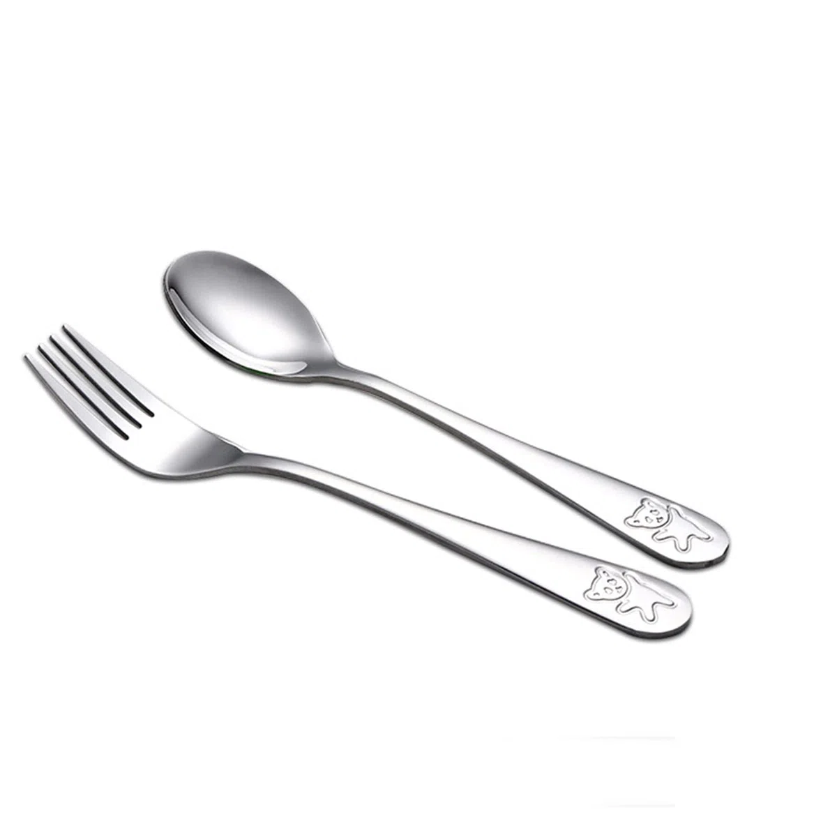 Posate Acciaio, Set Posate Coltello Forchetta Cucchiaio Portatile Posate per Casa Viaggio Camping Picnic 3 Pezzi, con Portaposate