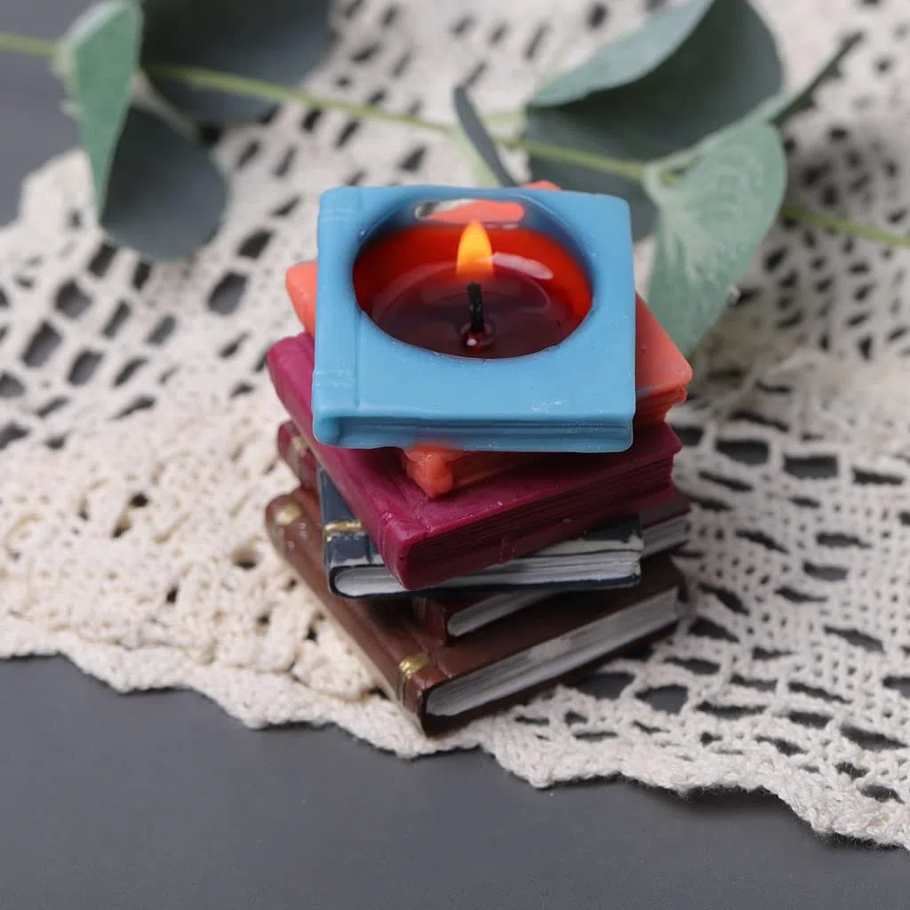 Stampo in silicone a forma di libro 3D per realizzare candele, stampi per gesso, caramelle, torte, cioccolato, strumento per decorare