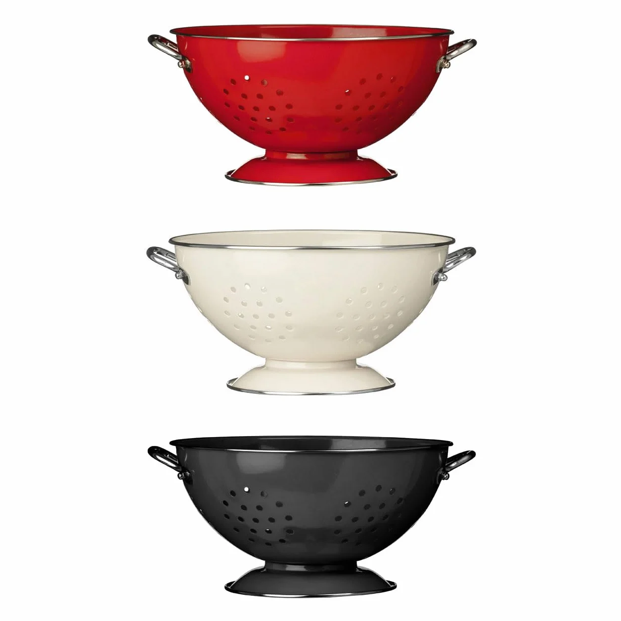 PREMIER Housewares 0508557 Scolapasta, Nero