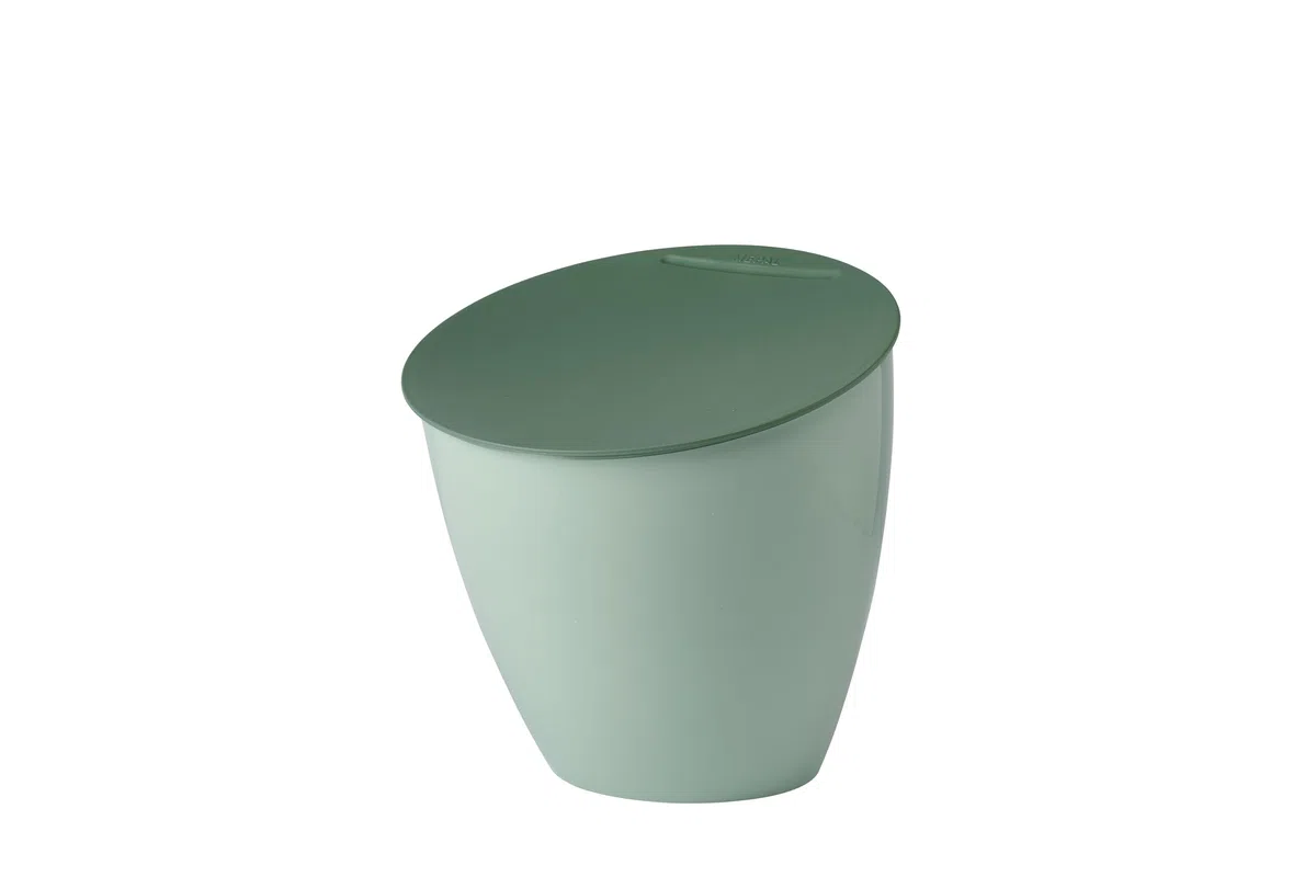 Mepal - Cestino per Rifiuti Organici Calypso - Piccolo Contenitore per Rifiuti con Coperchio - Ideale per l'Organizzazione della Cucina - Lavabile in Lavastoviglie - 2200 ml - Nordic sage