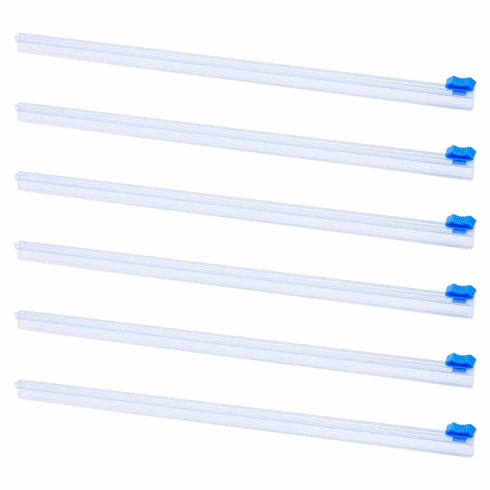 DICOSMETIC 6 pezzi di plastica Slider Cutter 14.97 riutilizzabile pellicola trasparente taglierina scorrevole taglierina scorrevole taglierina di ricambio per avvolgere alimenti taglierina dispenser