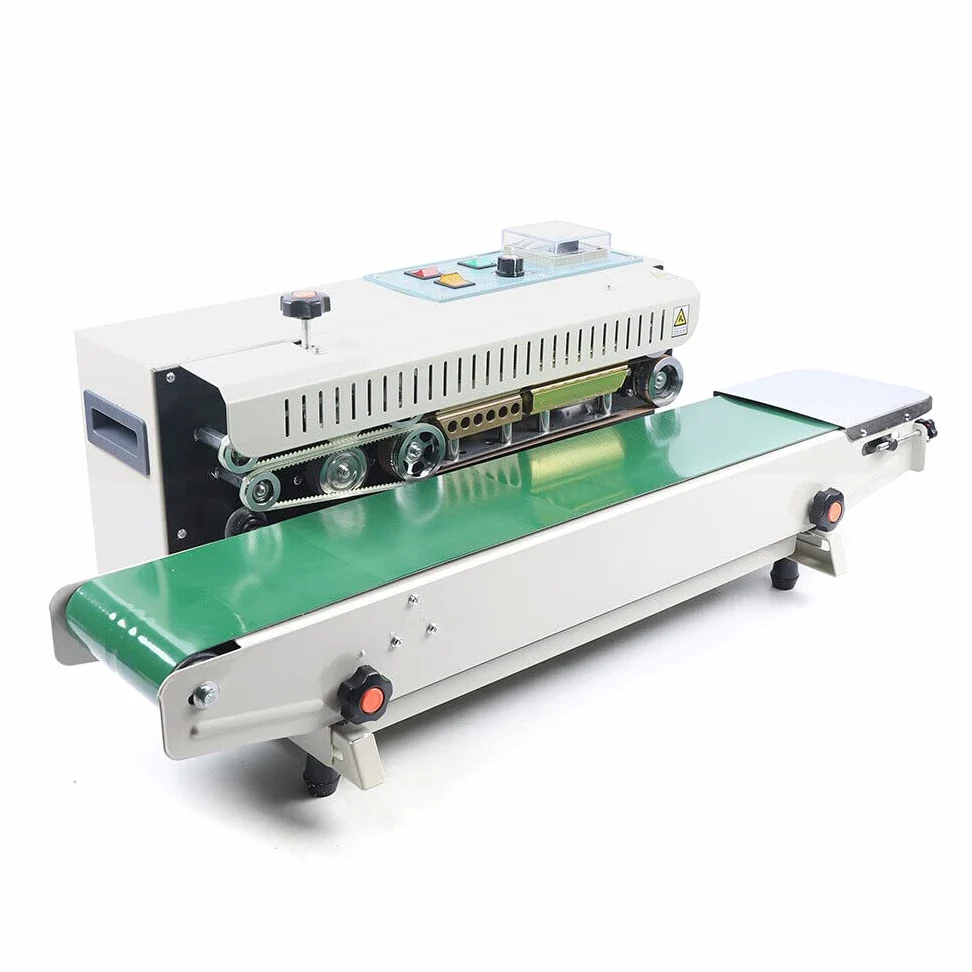 Macchina automatica di sigillatura continua FR-900 Length Unconstrained Sigillatrice Impostazione Saldatrice stagnola Orizzontale Continuo Sacchetto di Plastica Sigillatura Macchina