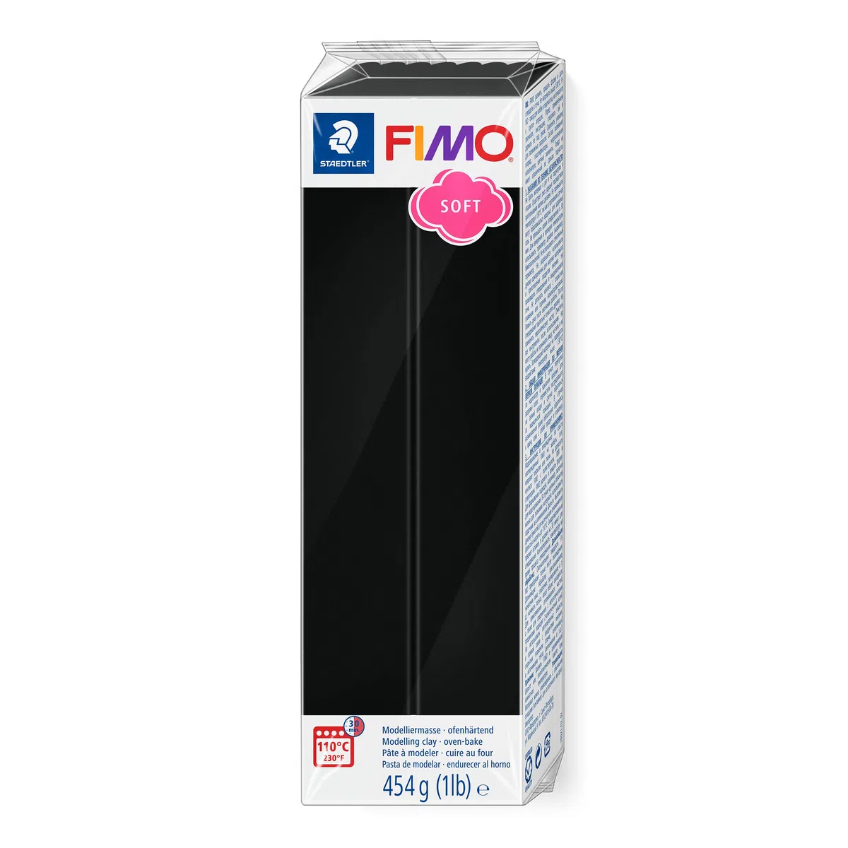 STAEDTLER- FIMO Soft Pasta da Modellare, Colore Nero, Standard, 8021-9 ST
