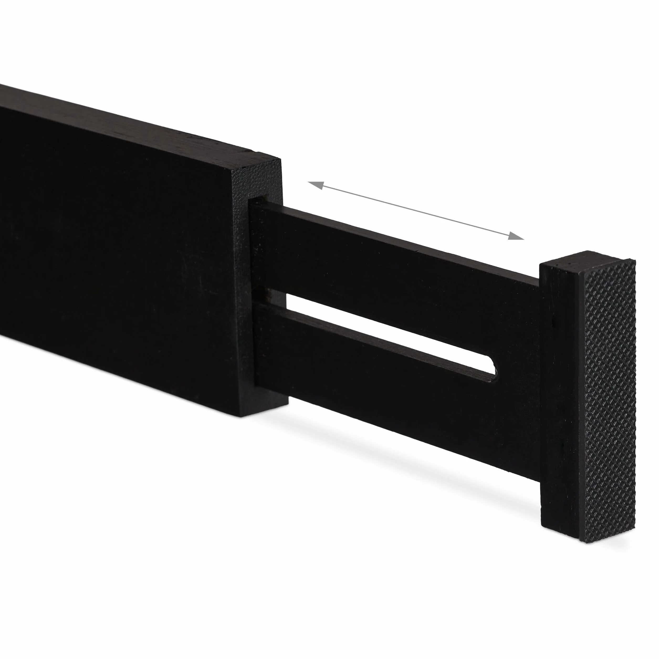 Relaxdays Divisori da Cassetto, Set da 4 Separatori da Cucina, Organizer Lunghezza Regolabile 46-56 cm, Nero