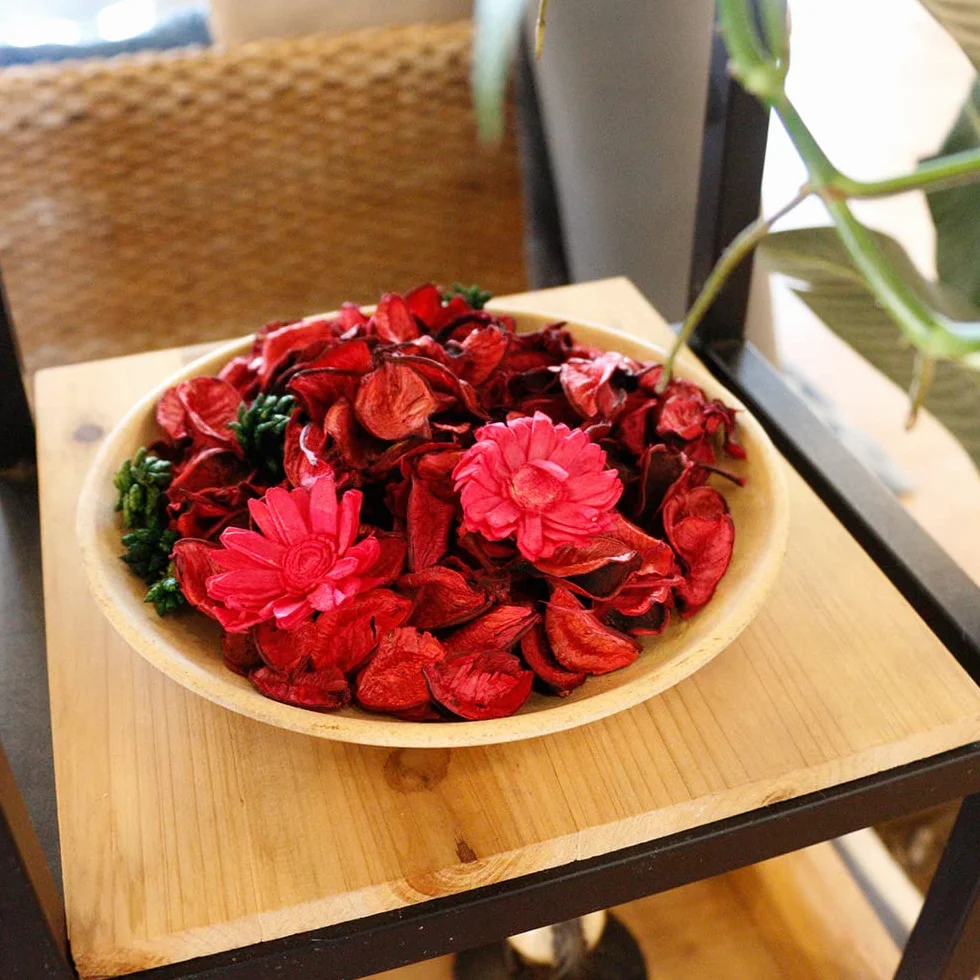 Qingbei Rina Sacchetti rossi per pot-pourri, profumati alla cannella, per riempire ciotole, fiori secchi e profumati per la casa, misura piccola