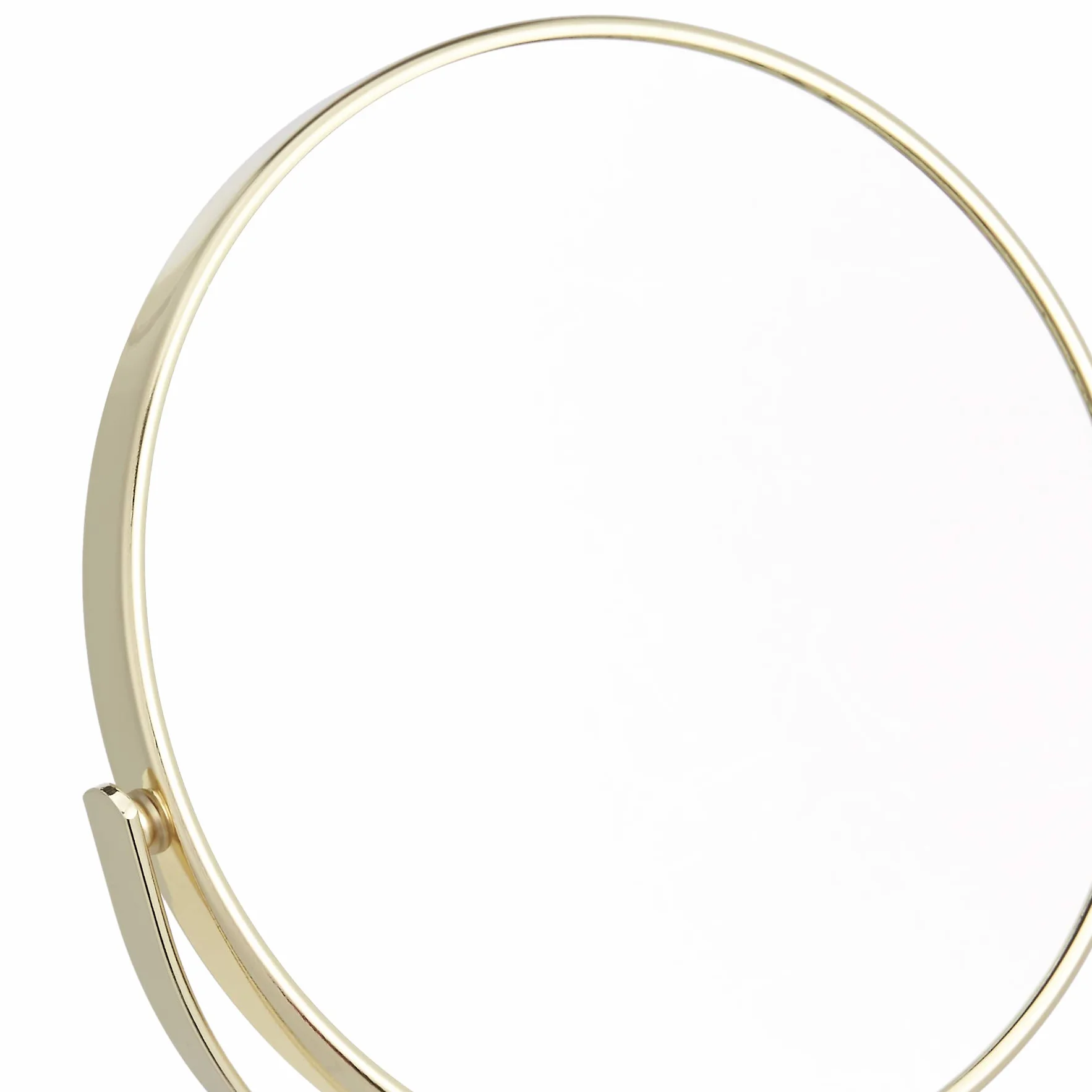 Amazon Basics Specchio Rotondo cosmetico Da tavolo, ingrandimento 1x/5x, 18.3 x 12.5 x 30 cm, oro, 7.2L x 4.92W cm