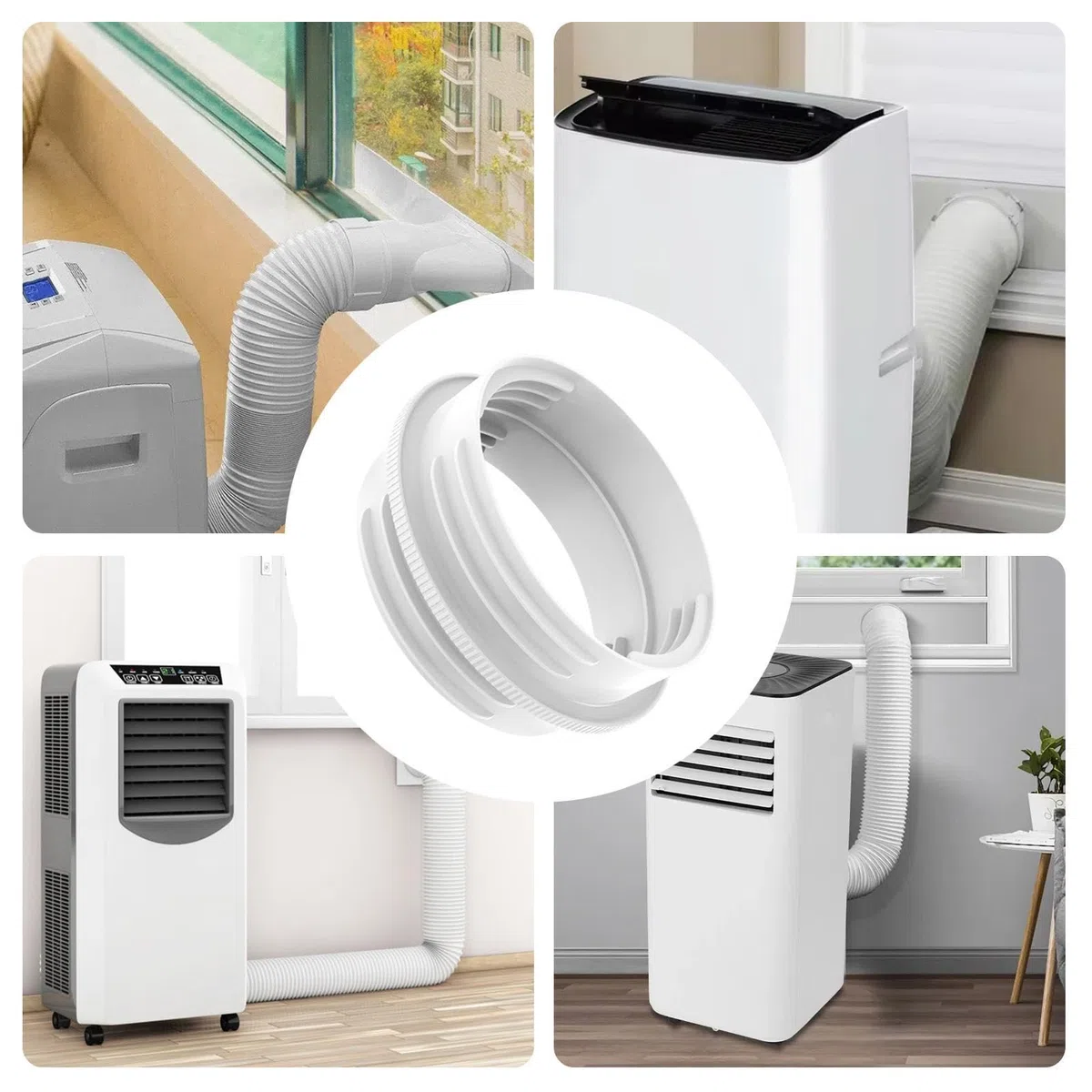 Adattatore per Tubo di Scarico AC da Finestra - Giunto universale resistente al calore,Connettore per tubo climatizzatore - Per Tubi Di Scarico Da 13 E 15 Cm Per Condizionatori Portatili Da