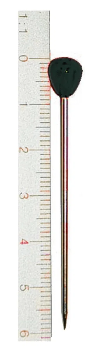 Spilli da tappezziere, set di 100 pezzi con testa in plastica nera ca. 60 mm, spilli per gioielli, misura grande, 0717-SW