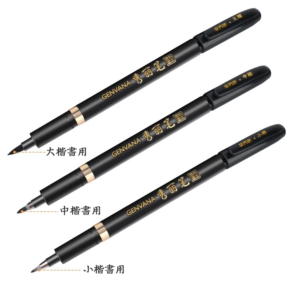 Penna per Calligrafia Morbida, Set da Disegno per Scrittura con Penna a Inchiostro Cinese Giapponese in 3 Dimensioni, Design Leggero per Esercitarsi Sempre e Ovunque