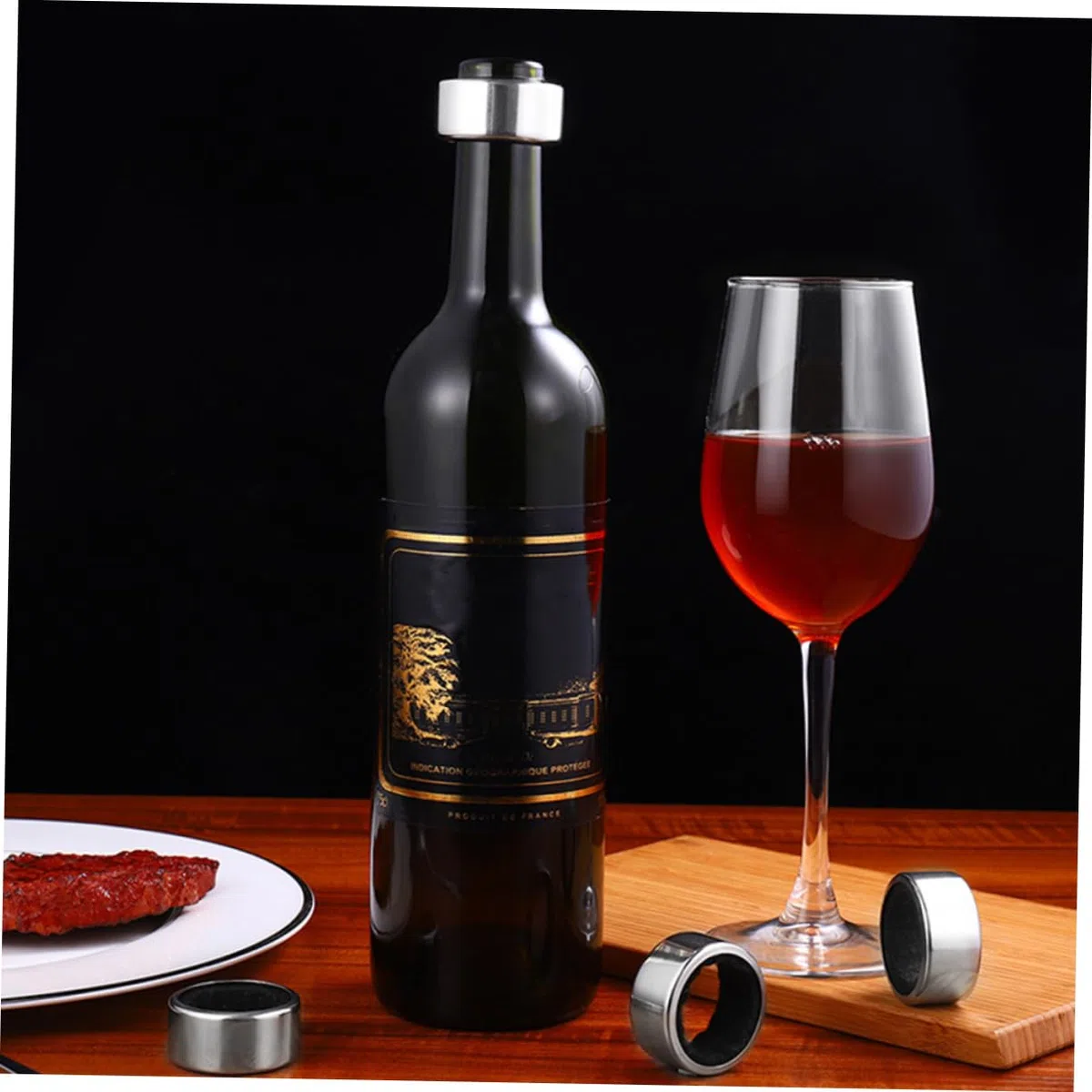 Ciieeo Anelli Salvagoccia per Bottiglie di Vino in Acciaio Inox 12 Pezzi Collare Antigoccia Staccabile Lavabile Accessorio per Casa Bar Ristorante