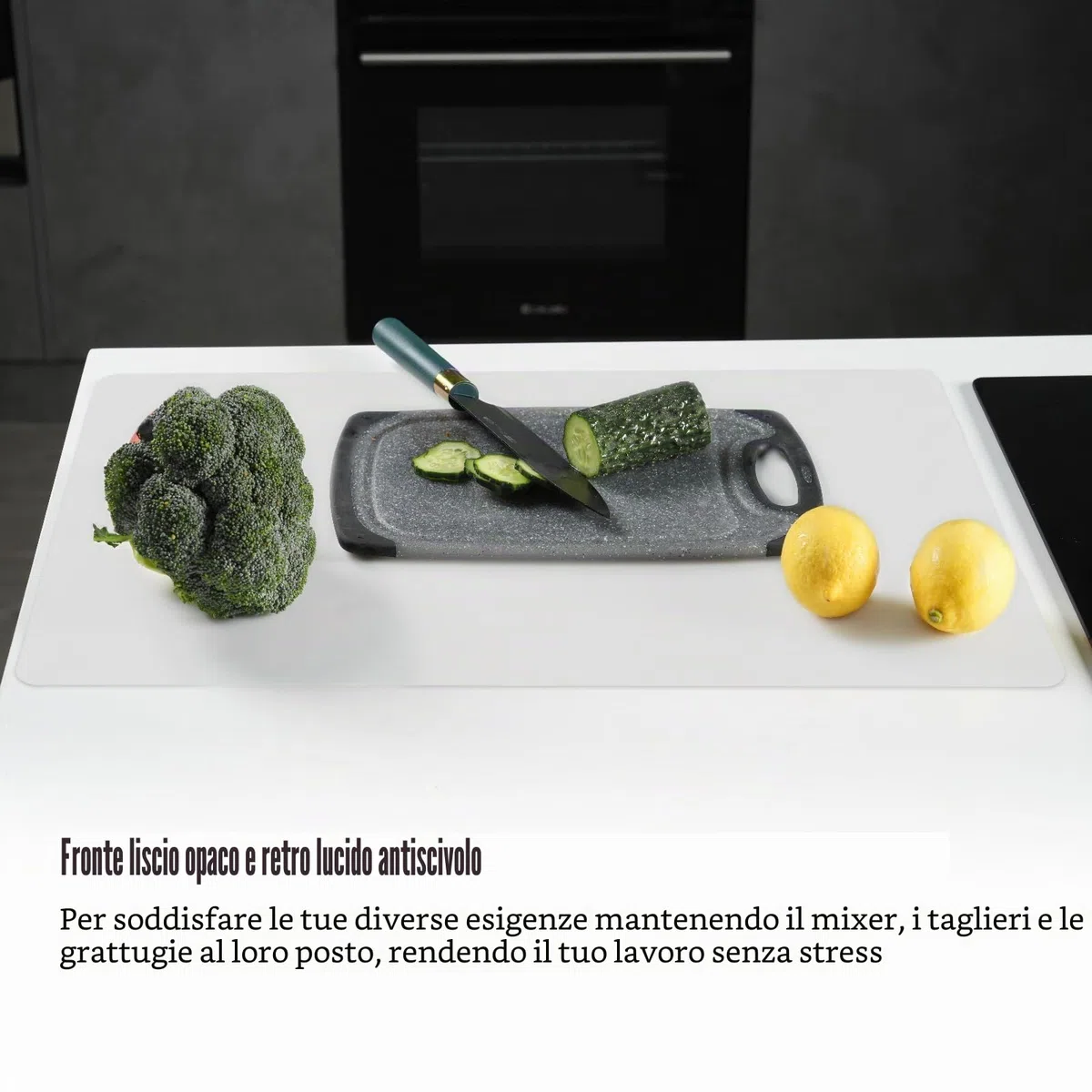 KitchenRaku Tappetino Silicone 60x40cm, antiscivolo resistente al calore grado alimentare lavabile in lavatrice Protezione Superficie di Lavoro Tavola da Disegno per Bambini BPA-free,Trasparente