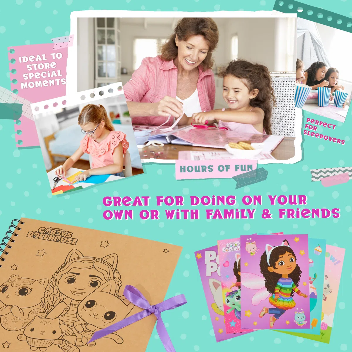 Gabby Dollhouse Kit Scrapbooking Ragazza, Set Arte con Scrapbooking Accessori