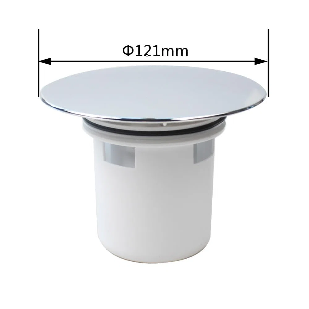 Coperchio Scarico Doccia, Tappo Doccia in Plastica Cromata, Sostituzione per Vecchio Tappo Doccia, Copertura Bocca Doccia, QS622 (coperchio con cestello)