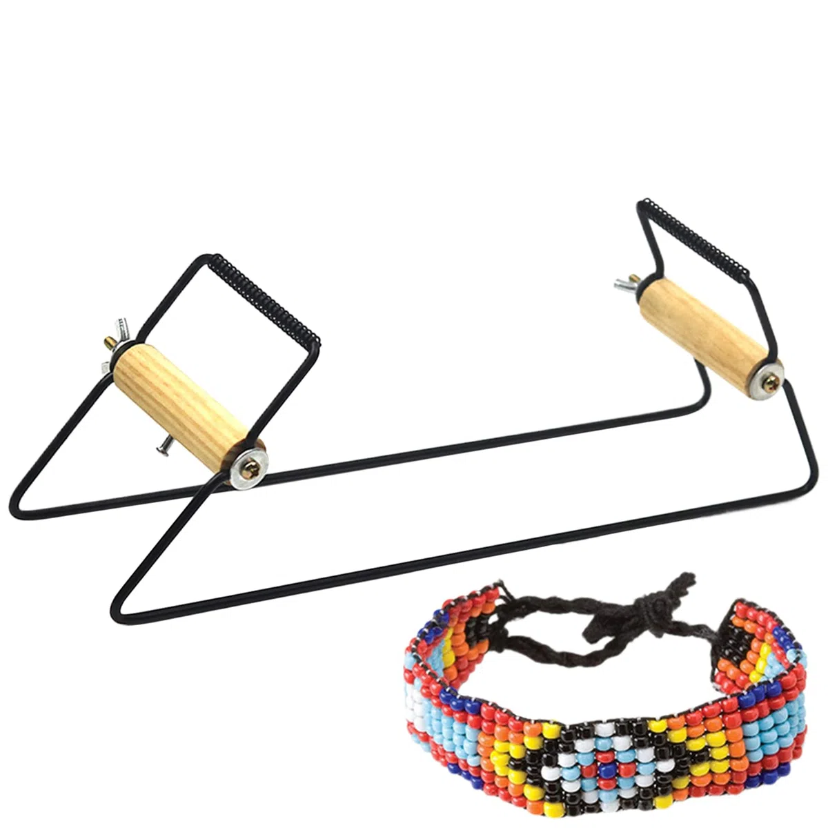 Macchina per perline, braccialetti in acciaio inossidabile, strumento per tessere perline fatto a mano, 29,5 x 9 x 6,8 cm, forniture per la creazione di gioielli per principianti, orecchini