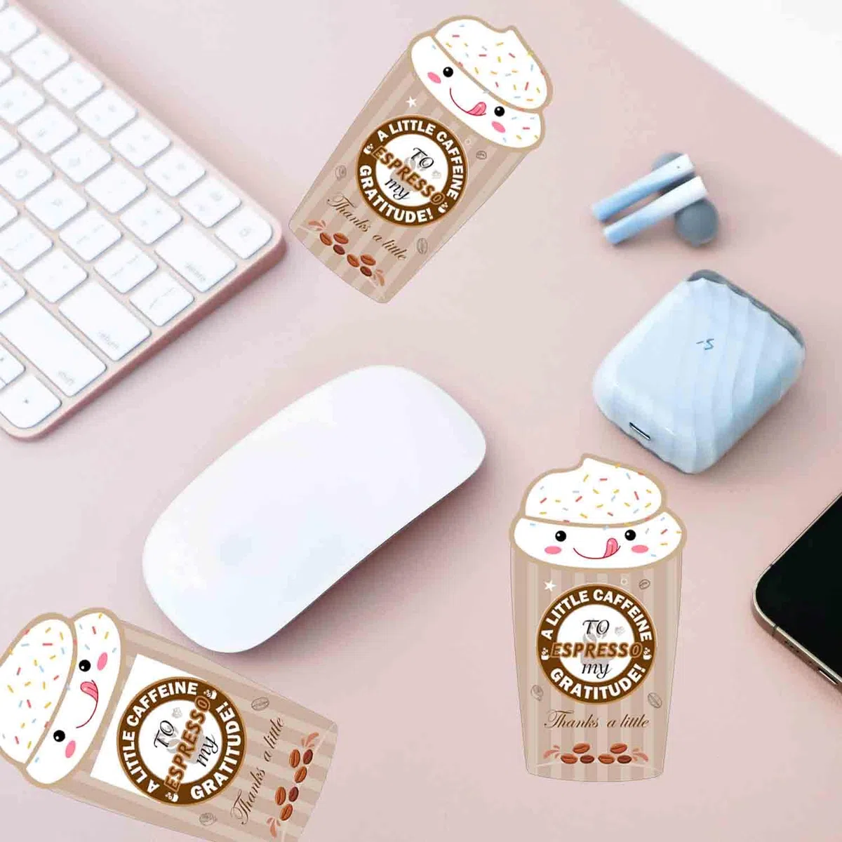 Divertente porta biglietti regalo per caffè, con scritta "Thank a Latte Coffee", per festa della mamma, insegnante, laurea, impiegato, ufficio, 25 pezzi (marrone)