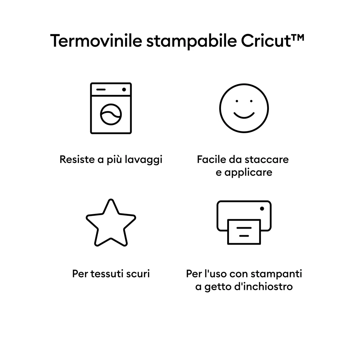 Cricut Tessuti scuri stampabili, 21,6 x 27,9 cm (10)