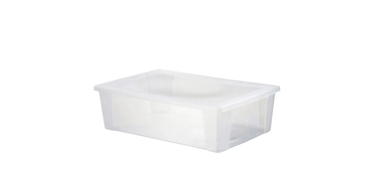 Stefanplast Visualbox - Contenitore multiuso con chiusura a scatto, 30 L, Trasparente, XXL - 59 x 39 x 17 cm