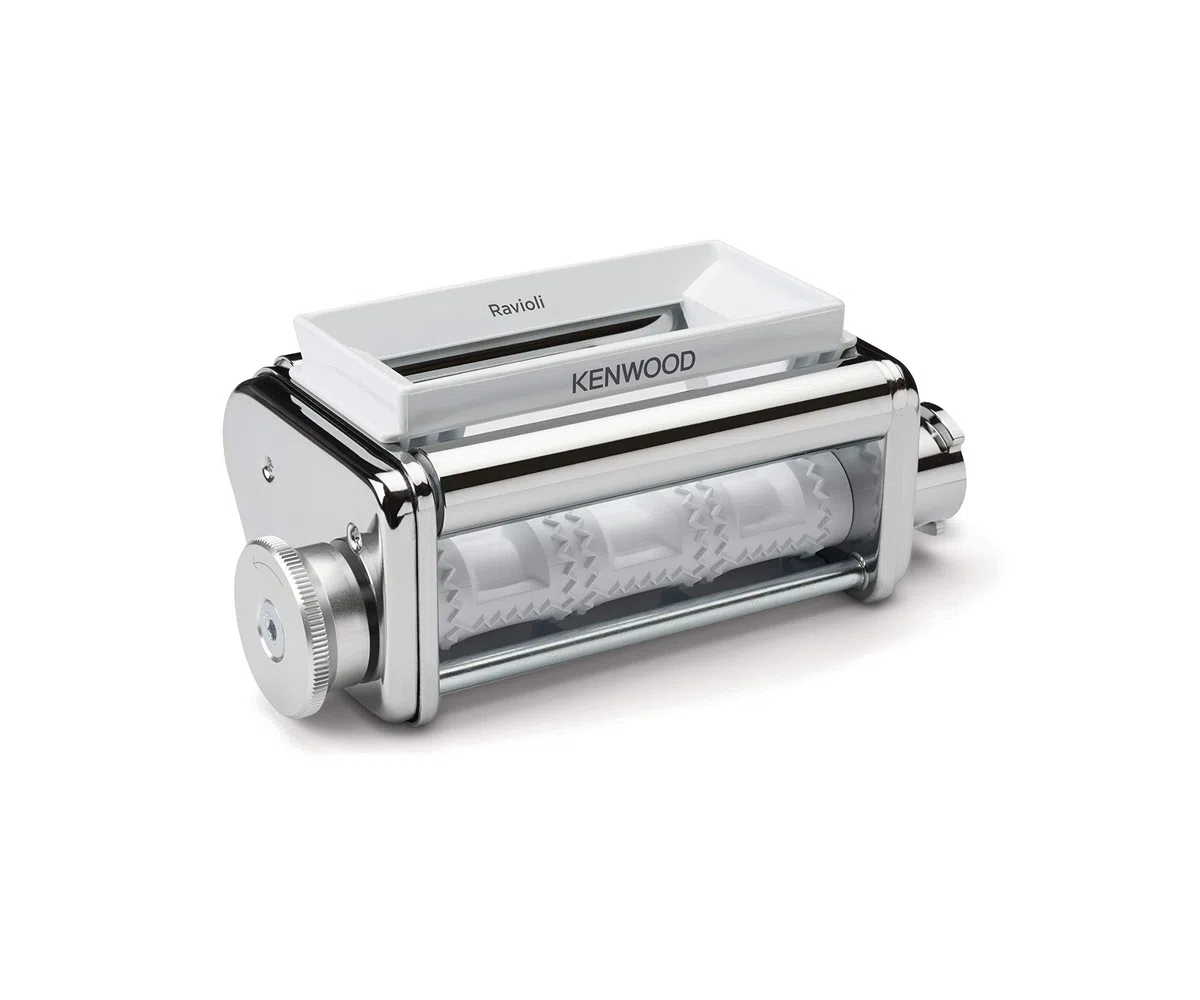 Kenwood Ravioli Maker KAX93.A0ME, Accessorio per Ravioli Fatti in Casa Dolci o Salati, Made in Italy, Accessorio per Impastatrice Planetaria, Incluso pennello per la pulizia e cucchiaio, Acciaio Inox