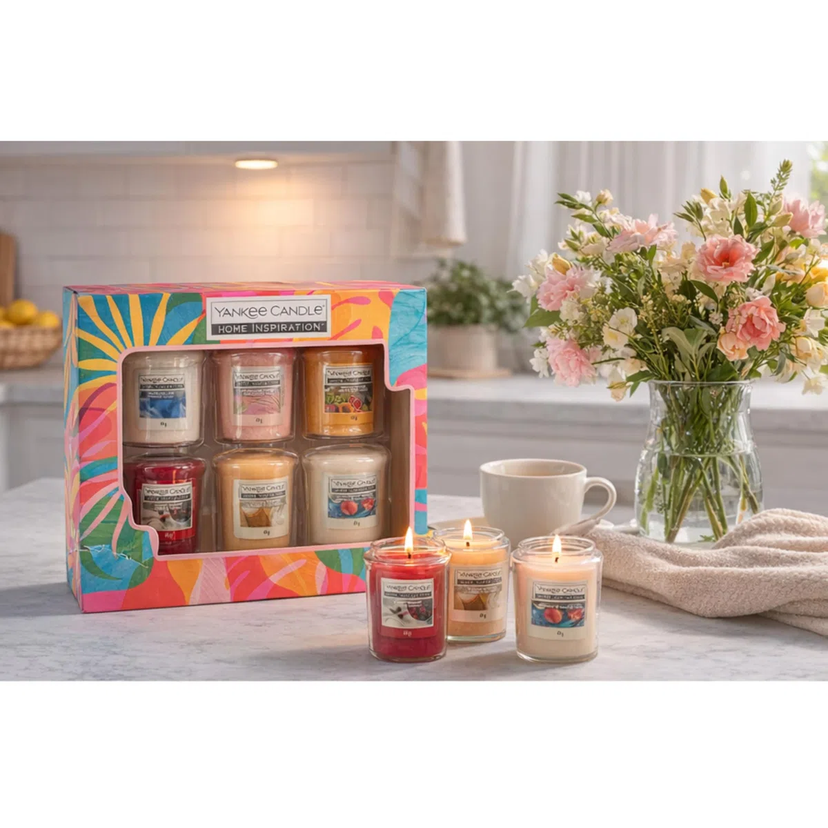 Yankee Candle Set regalo – 6 candele votive profumate, fragranze popolari miste, candele regalo per donne, festa della mamma, compleanni