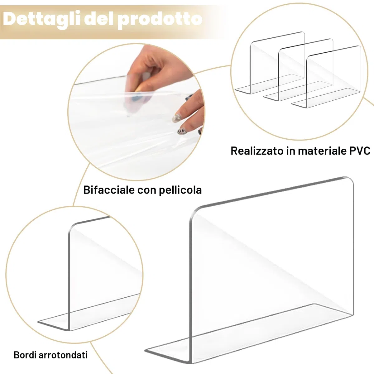 12 Pezzi Divisori Armadio, Divisori per Armadio, 20 x 12 cm Divisori per Guardaroba Ripiani per Camera da Letto, Cucina, Guardaroba (Trasparente)