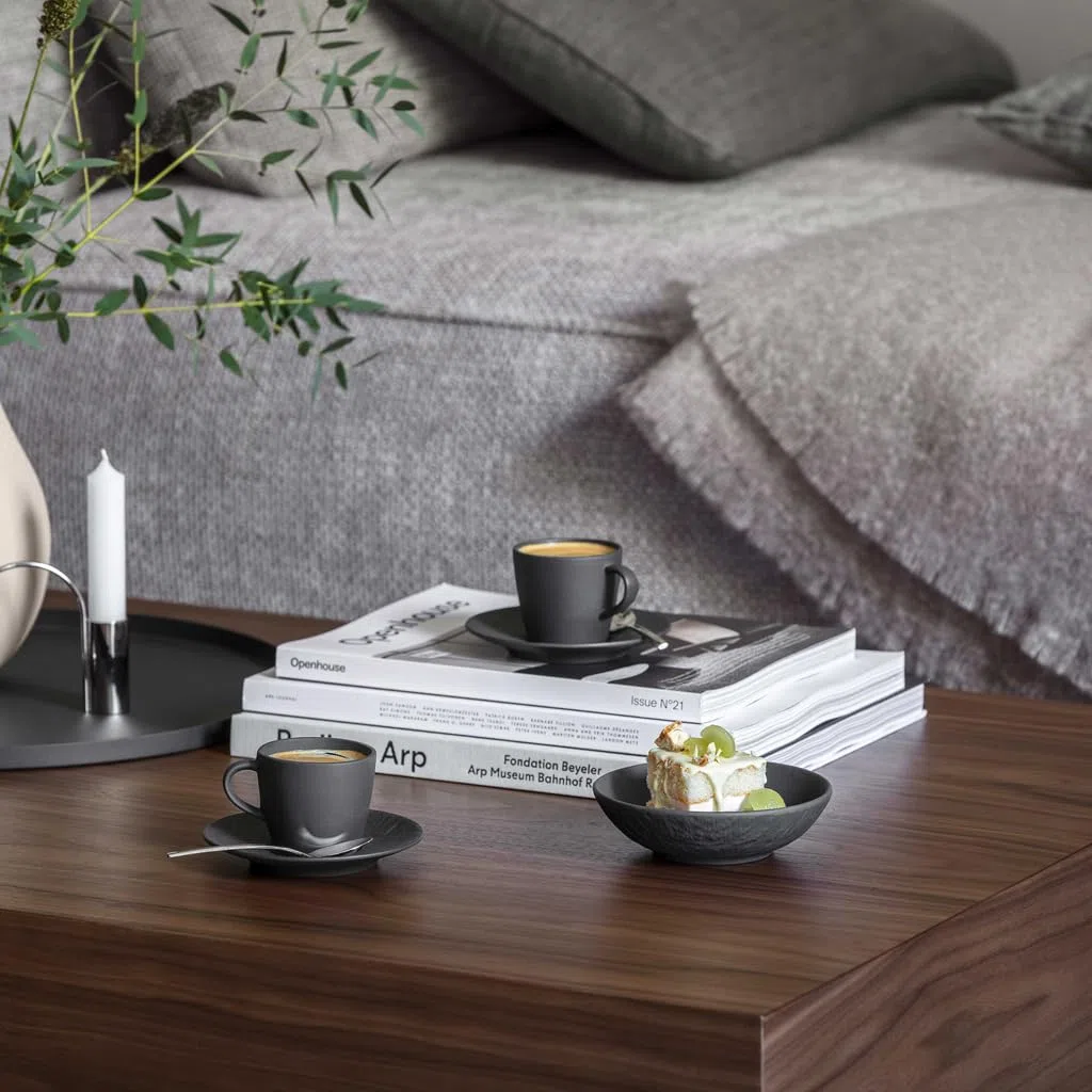 Villeroy & Boch - Manufacture Rock coppetta da macedonia, nero, lavabile in lavastoviglie, utilizzabile in microonde, design opaco, effetto ardesia, ciotola da dessert, porcellana Premium