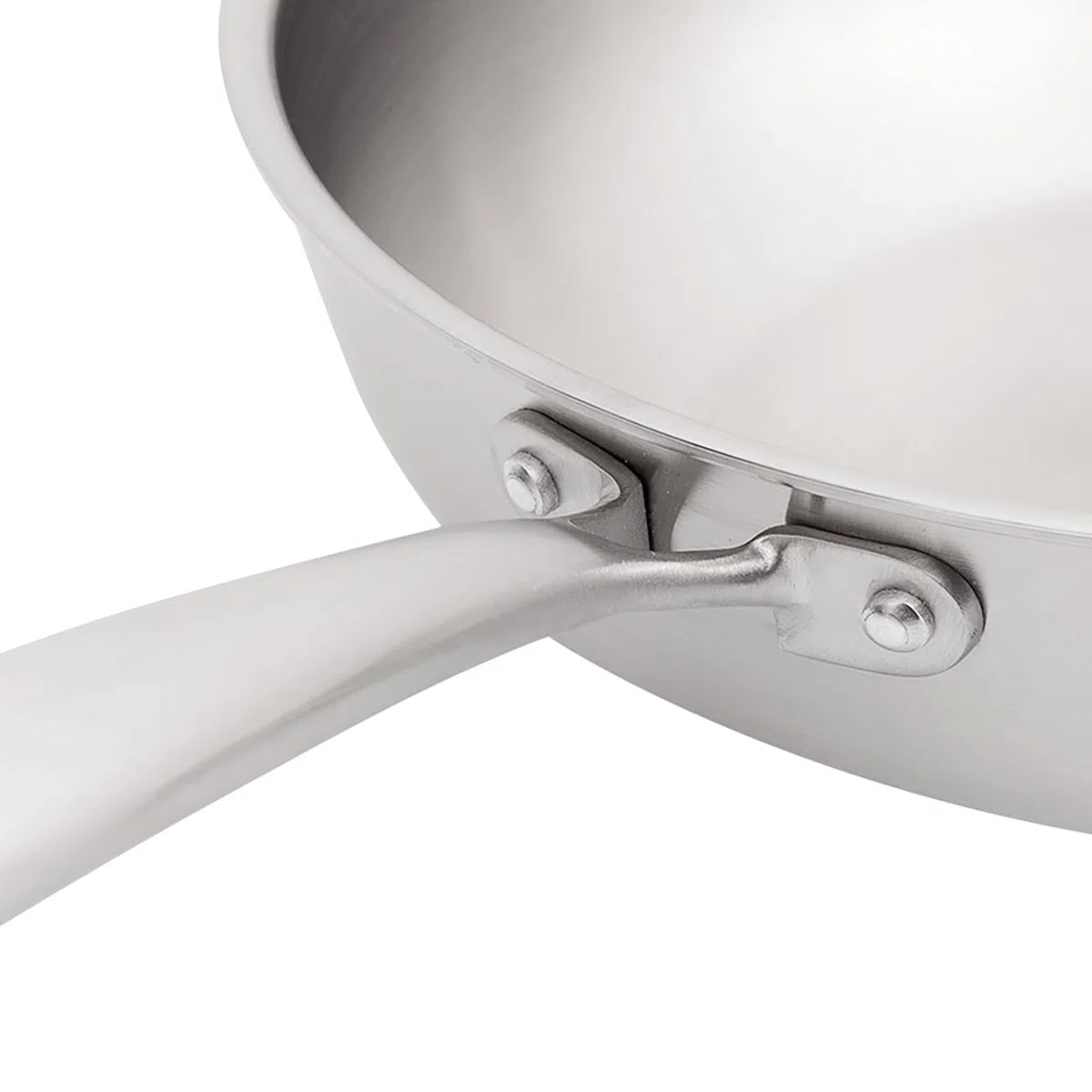Cuisinox - Gourmet - Wok 28 cm in acciaio inox - Triply - Compatibile con tutti i piani cottura inclusa induzione - Acciaio inossidabile 18/1 - Finitura satinata - Manico fisso - Senza PFAS, PTFE