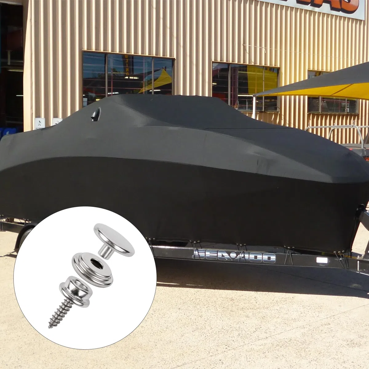 FRUHLING 30 chiusure a vite 15 mm in acciaio inox con bottoni a pressione a vite per teloni marini, teloni, tende per mobili, tele, tende per auto, pelle, 30 pezzi
