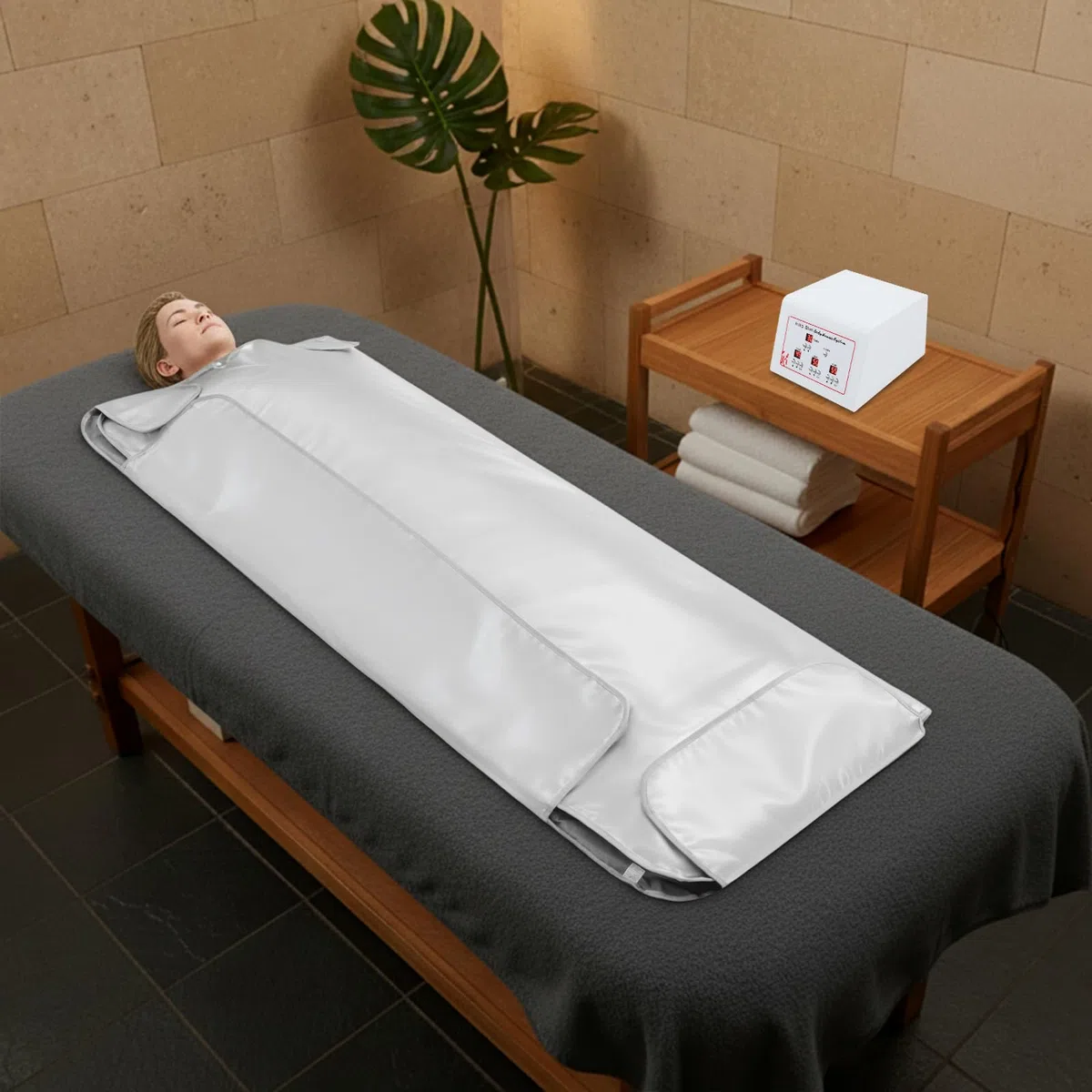 Coperta per sauna a infrarossi, coperta termica Detox, terapia, sauna, portatile, per sudorazione calda, relax, disintossicazione e recupero di esercizi, 180 x 80 cm