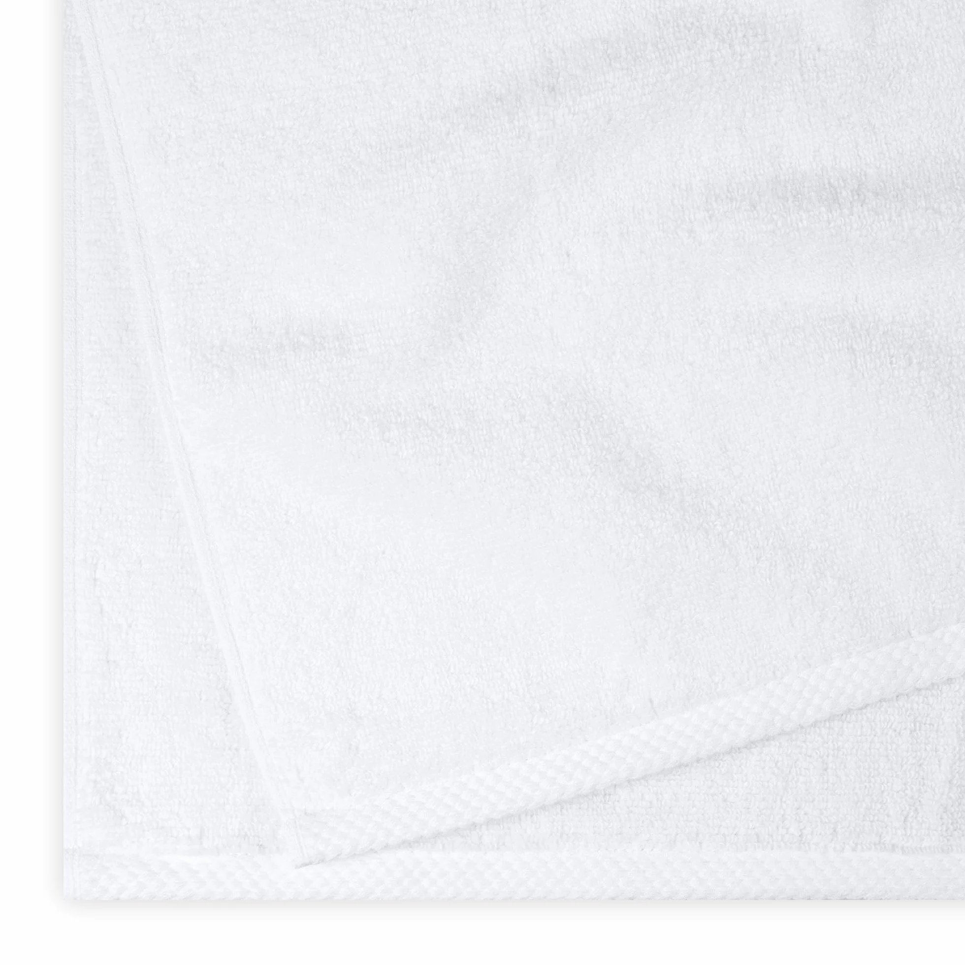 Amazon Basics Set Asciugamani Bagno Spugna 100% Cotone Telo Doccia 70x140 cm, Bianco, Confezione 2 Pezzi
