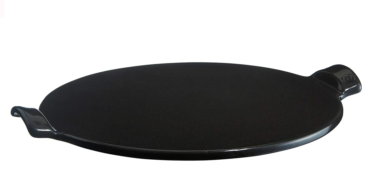 Emile Henry EH797514 Pietra per Pizza in Ceramica, Carboncino, 39 x 38 x 7 cm