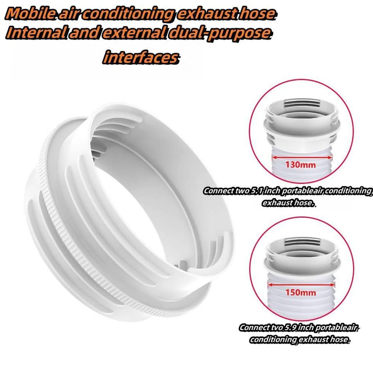 Adattatore per Tubo di Scarico AC da Finestra - Giunto universale resistente al calore,Connettore per tubo climatizzatore - Per Tubi Di Scarico Da 13 E 15 Cm Per Condizionatori Portatili Da