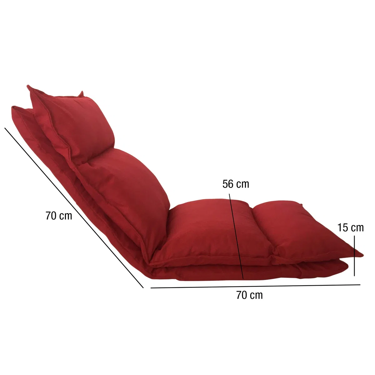 Rebecca Mobili Seduta Futon, Poltrona Yoga, Poliestere Metallo, Riposo Salotto Veranda - Misure 70 x 56 x 70 cm (HxLxP) - Art. RE6199