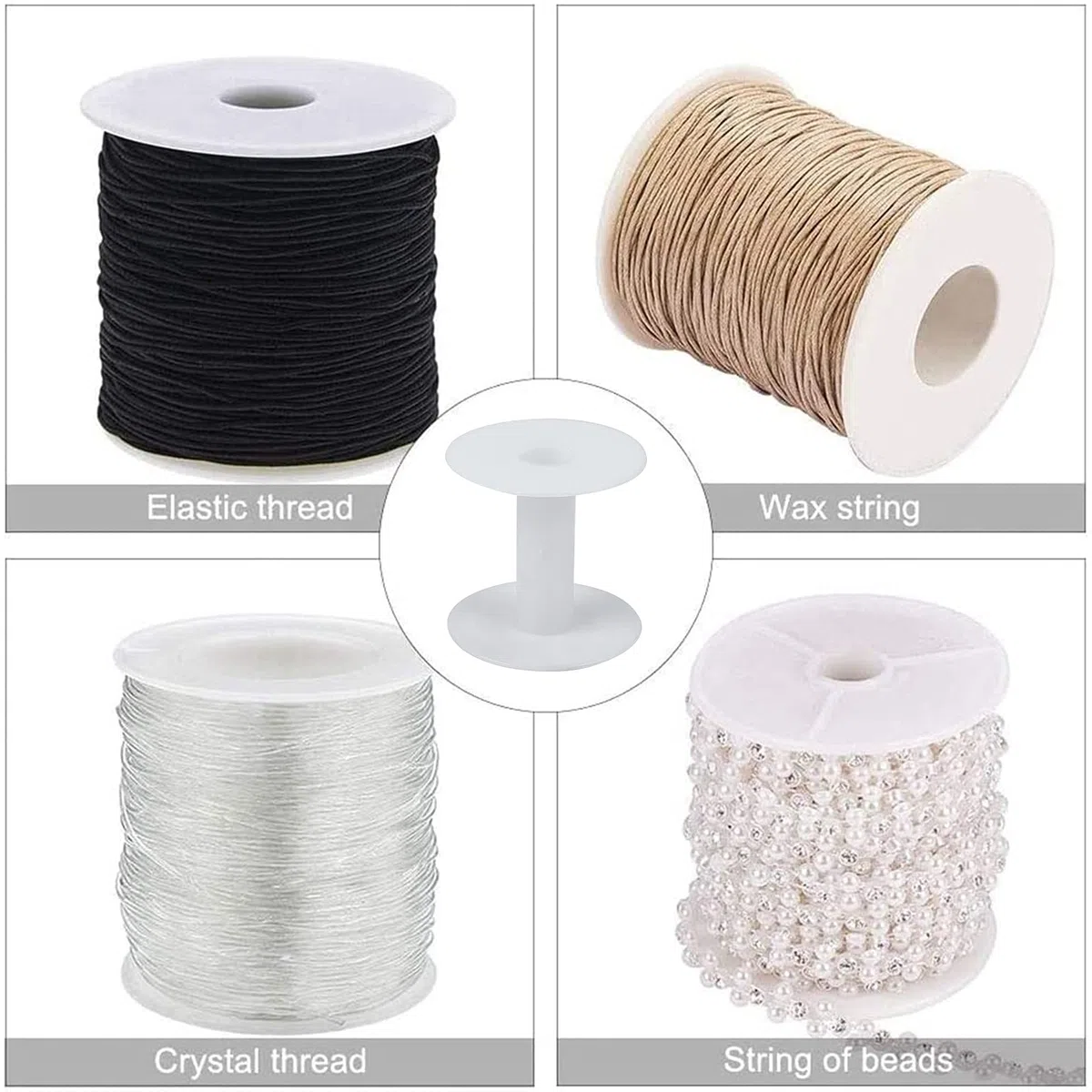 PH PandaHall Confezione da 20 Bobine Vuote Piccole Bobine di Plastica Bianche Bobine per Tessitura Bobine Artigianali per Filo da Ricamo, Filato, Nastro, Artigianato e Cucito