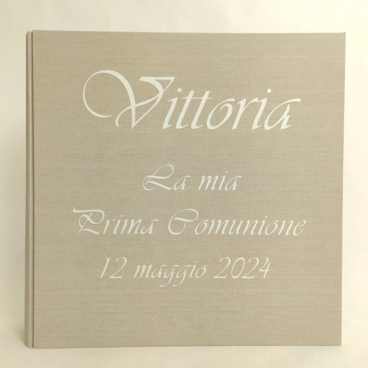 Album fotografico in tela di lino con frase dedica incisa e personalizzabile regalo originale wedding, san valentino, nascita, battesimo, compleanno, nozze, matrimonio, anniversario, laurea