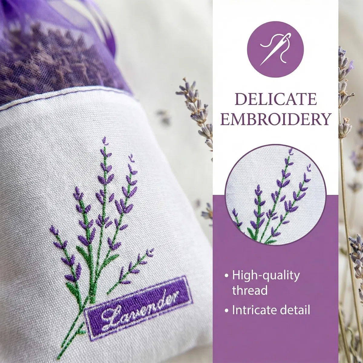 40 Pezzi Sacchetti di LavanDA Profumata Sacchetto per Lavanda Vuoti con Coulisse Sacchetto di LavandaS Vuoti Viola Bustine per Lavand, Spezie ed Erbe Aromatiche