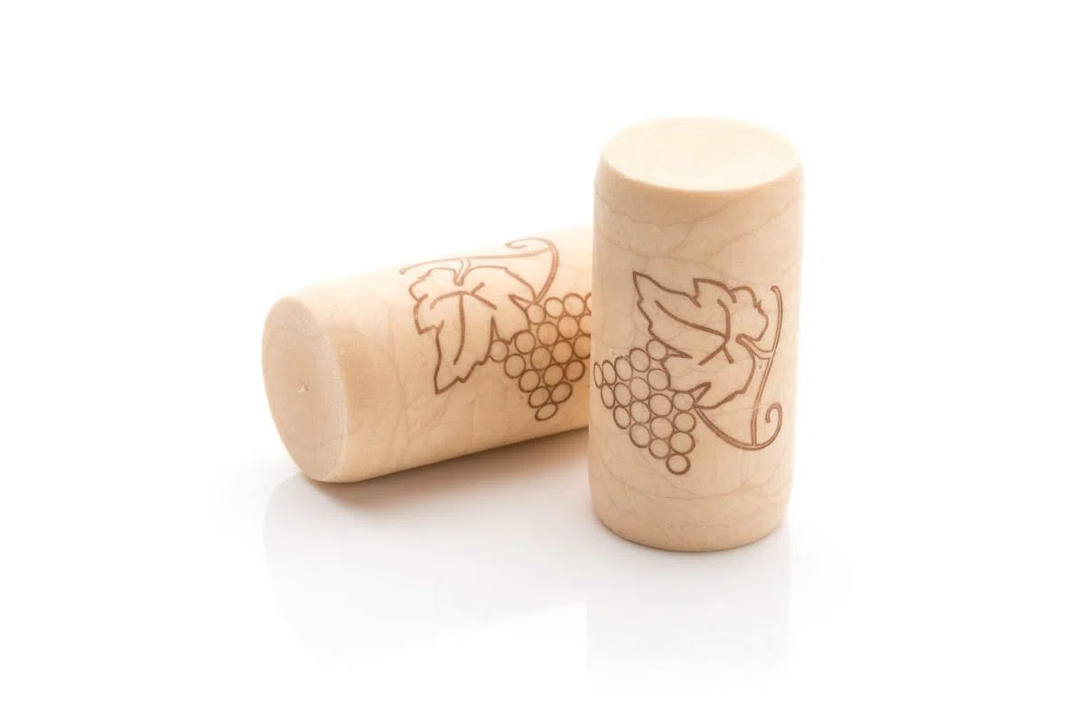 TAPPI SUGHERO SINTETICI BIANCHIGIALLI PER VINO PEZZI 100 PRONTI ALL'USO - TAPPI 22,5 x 38 mmPER BOTTIGLIE VINO EMILIANE E BORDOLESI