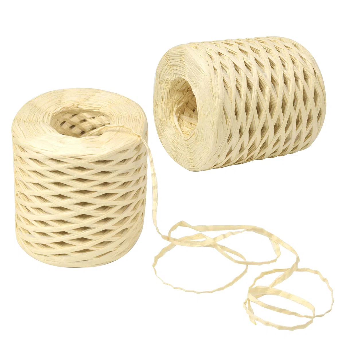 3 Rotoli Nastro di Carta in Rafia, 200M Corda di Carta Rafia Naturale per Uncinetto, Imballaggio di Carta Spago Rafano per Confezioni Regalo, Fai da Te Artigianato Decorazione, Tessitura (Naturale)