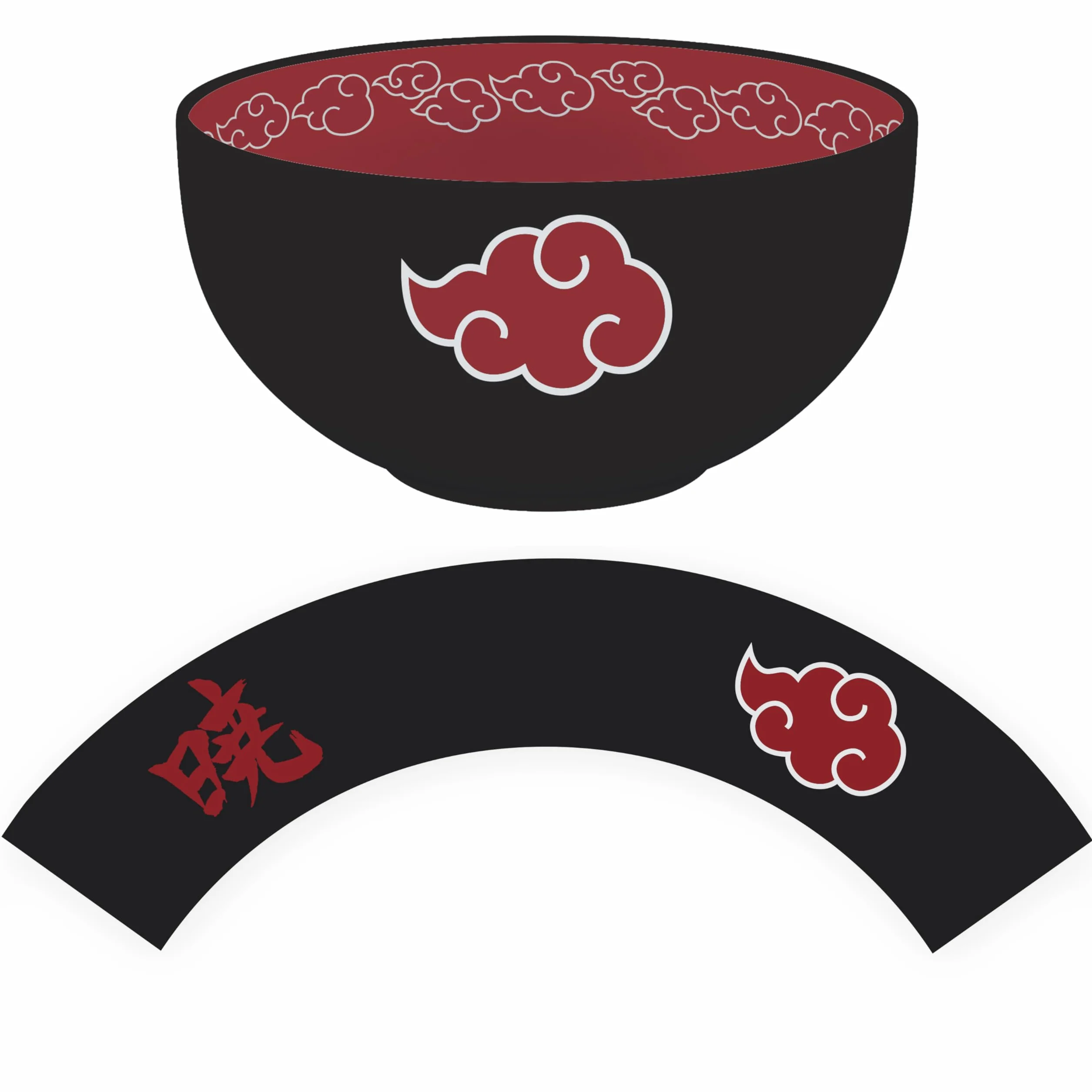 NARUTO SHIPPUDEN - Bowl - 600 ml - "Akatsuki" cardboard pkg